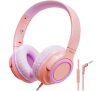 Ulacici Pink Kids Headphones for School