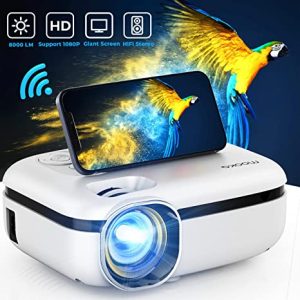 Portable Movie Projector, WiFi Outdoor Projector with Carrying Bag